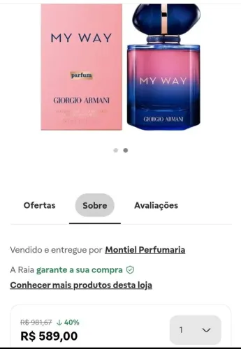 ( Nova Iguaçu ) MY WAY - GIORGIO ARMANI
