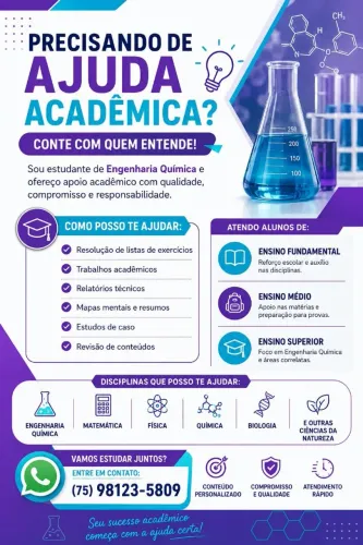 Reforço e Apoio Acadêmico Personalizado | Matemática, Química e Física