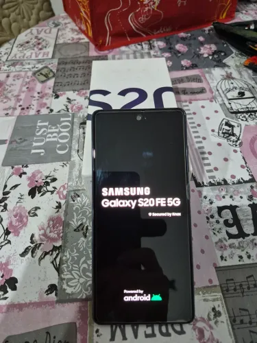 Samsung s20fe 5g azul marinho na cx c nota com detalhe fiscal