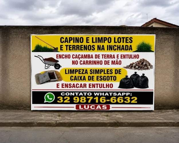 Capino e limpo lotes e terrenos na inchada