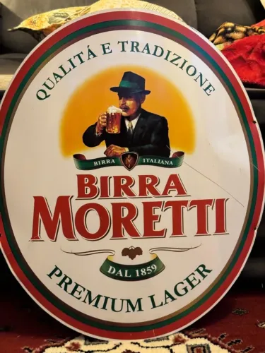 Placa Metal Vintage Birra Moretti Decorativa