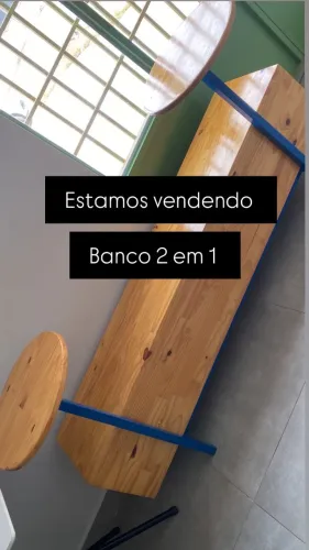 Banco em metalon 2 em 1