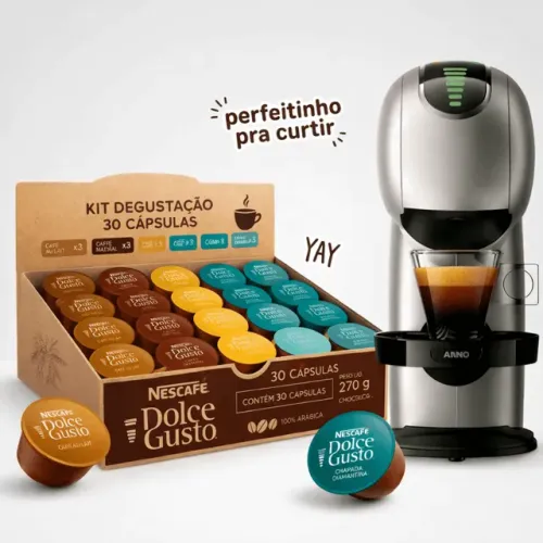 kit dolce gusto com 30 cápsulas variadas cafés
