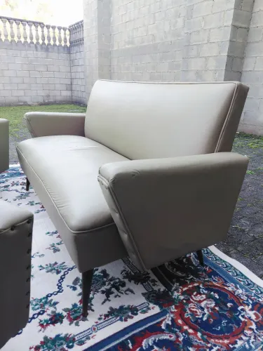 Sofá Design 1950 60 - Futurista - Verde oliva - modernista