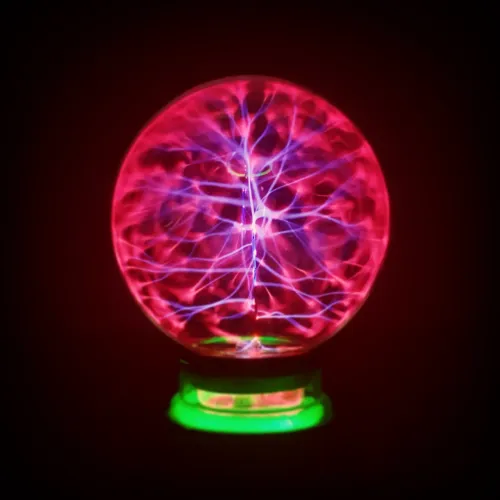 Luminária / Globo de plasma de vidro - com música
