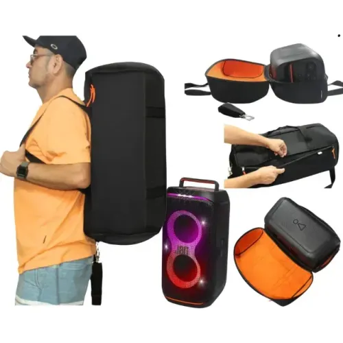Case Bolsa Para Som Partybox Club120 - Capa Bag Com Bolso - A Prova D` Agua