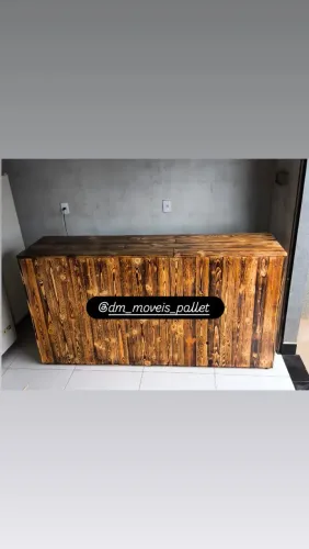 Balcão caixa de pallet rústico