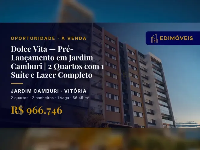 Jardim Camburi: Apartamento 2 quartos com área de lazer incrível