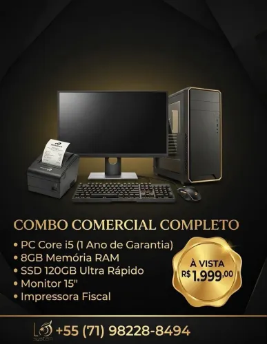 Computador completo + impressora fiscal