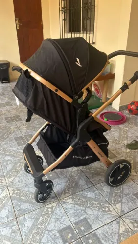 Carrinho de Bebê Kansas Premium Baby 3 em 1 (Moisés + Bebê Conforto + Base)