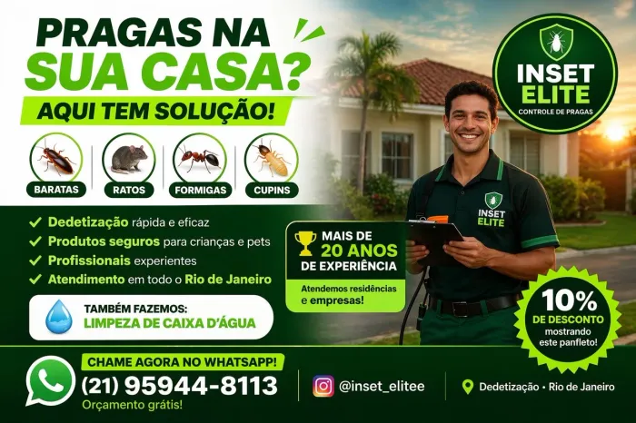 CONTROLE DE PRAGAS PROFISSIONAL | ATENDIMENTO IMEDIATO