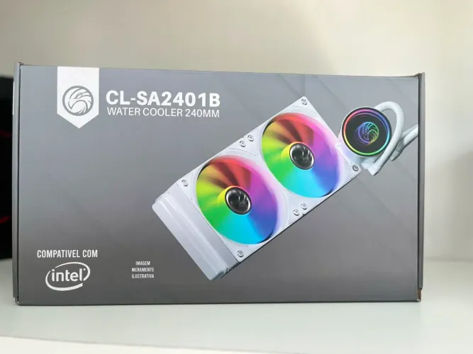 Water cooler RGB 240mm branco - Entrega grátis!