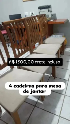 conjunto de 4 cadeiras para mesa de jantar