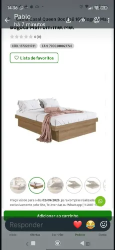 OPORTUNIDADE ÚNICA!!! DESAPEGO QUASE DE GRAÇA, CAMA CASAL NOVA SEM USO SOMENTE 70 reais!!!