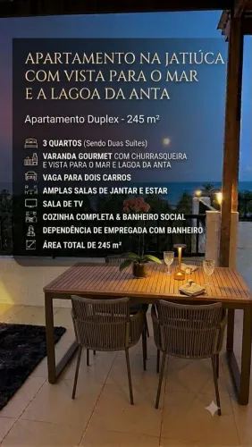 Na Jatiúca, Apartamento vista espetacular da lagoa da anta e do mar. Porteira fechada