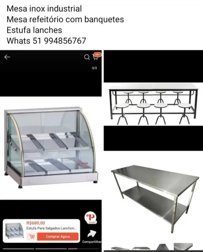 Estufas lanches utensílios