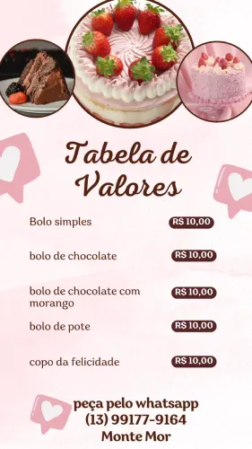 Faço bolo por encomenda