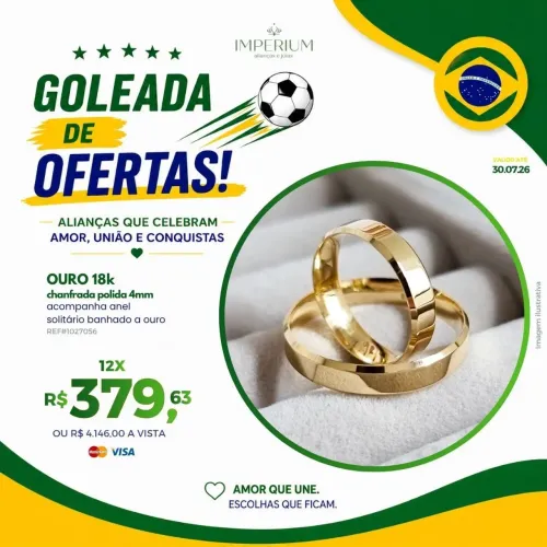 Alianças ouro 18k
