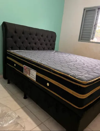 Cama box queen size com colchão Golden Box