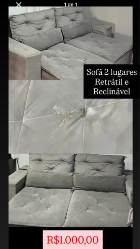 Sofá Reclinável e Retrátil