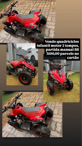 Quadriciclo infantil motor 2 tempos