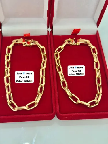 Pulseira de ouro 18k Novas | Certificado de garantia | Loja física