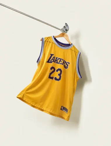 Jersey Lakers LeBron James #23 - Ginga - Amarela