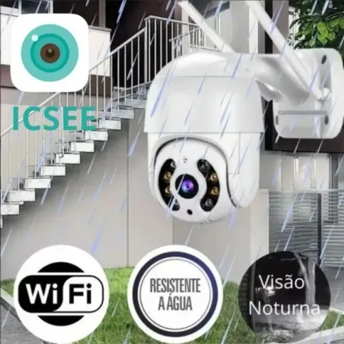 Câmera de Segurança WiFi 360° Externa com Visão Noturna ICSee HD