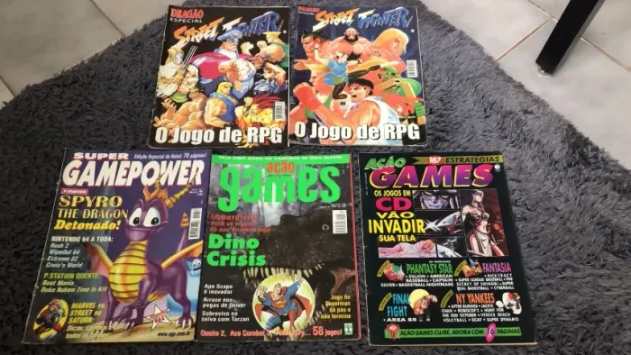 Revistas Street Fighter, Ação Games e Super Game Power