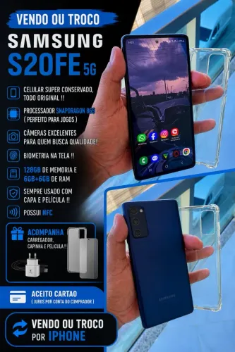 Vendo ou troco Samsung S20FE 5G 128GB