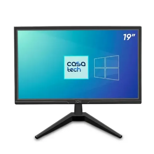 Monitor 19 Polegadas LED HDMI VGA 75Hz HD TCN Preto