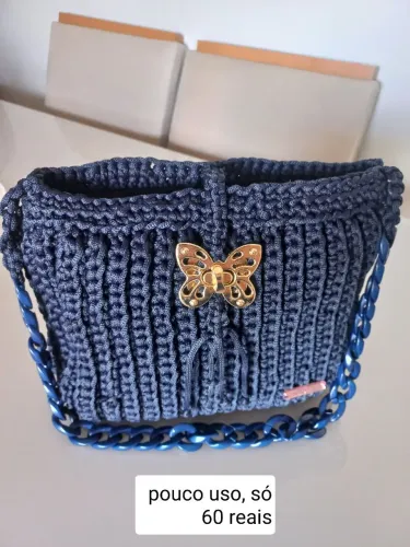 Bolsa de croche estilosa