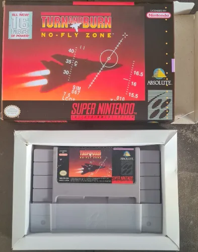 Turn And Burn No Fly Zone Super Nintendo Original Na Caixa