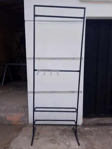 Arará prática cabideiro calças e sapateira 90x200 tubular