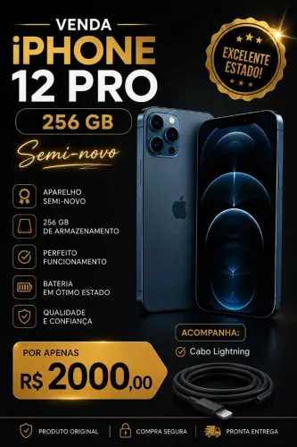 iPhone 12 pro 256 GB semi-novo
