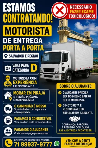Motorista porta a porta
