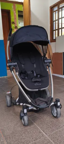 Carrinho Quinny Zapp Flex original, preto com estrutura prata