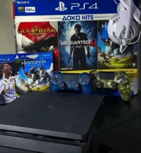 PS4 Slim 1 TB 2 controles + headseat