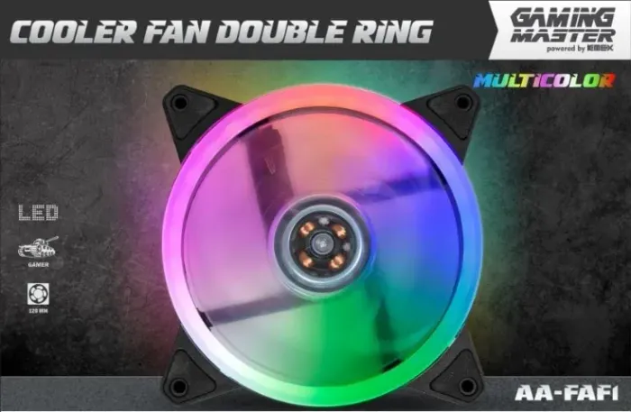 Fan Cooler Gamer Double Ring Led - Aa-faf1 *ENTREGA GRÁTIS*