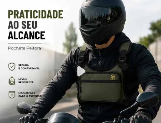 BOLSA PEITORAL MOTOQUEIRO PROMOÇÃO R$40
