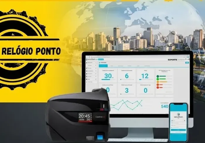 Secullum + relogio ponto + controlid + gerenciamento + suporte + app