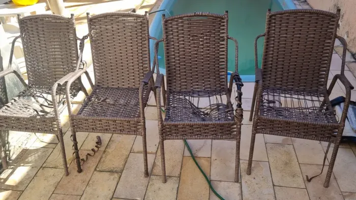 Conjunto com 4 Cadeiras para Terraço ou Piscina