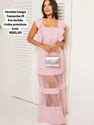 Vestido feminino linha premium luxo 