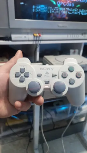 Controle original Sony para PS One (PlayStation One), modelo SCPH-110 cinza