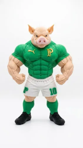 Mascote do Palmeiras Porco 3D