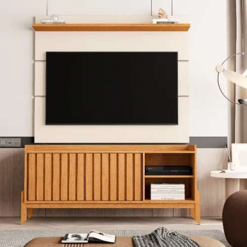 Conjunto Rack + Painel 1.36m para TV até 50''! frete e montagem grátis.