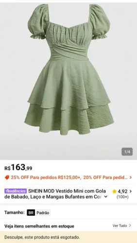 Vestido feminino curto SHEIN MOD ORIGINAL. PLUS SIZE. TAMANHO 4XG-G2 BR. PRATICAMENTE NOVO