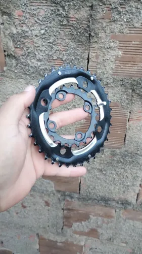 Coroa dupla para pedivela bicicleta