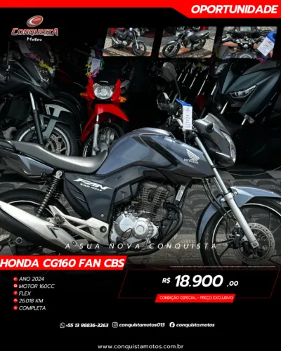 Cg160 Fan CBS 2024 | Completa Apenas 26Km