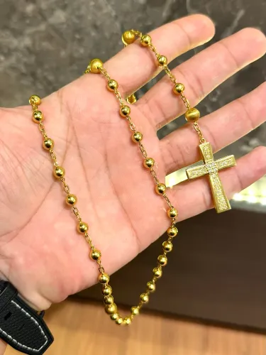 Cordão de ouro terço 38.1g maciço ( LOJA FÍSICA )